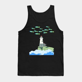 Lighthouse by the sea Tank Top